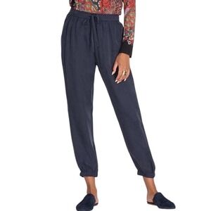 Johnny Was Olga Cozy Cupra Easy Jogger Pants Navy Blue Size Small